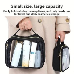 Travel Clear Toiletry Bag <b>Set</b> with Handle <b>Waterproof</b> PVC Transparent Makeup Bag for Cosmetics and Toiletries - Product Image 2