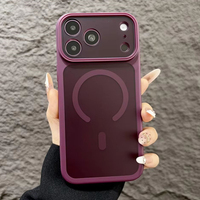 Coque de téléphone magnétique givrée translucide pour iPhone 18 Pro Max 17 16 Pro 15 14 13, compatible avec la charge sans fil et antichoc