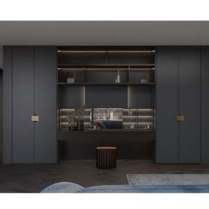 Muebles ajustables de armario de madera oscura, dormitorio extensible versátil, escuela al aire libre, gimnasio, comedor, almacén, uso en taller, puerta de MDF - Product Image 1