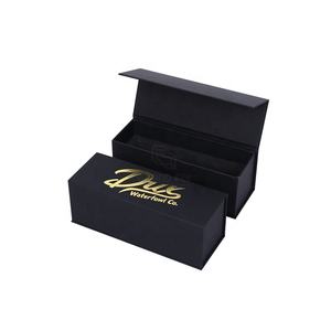 カスタムOEM高級ギフトボックス、ブック型フリップ蓋、フォームインサートとマグネットロック付き、金箔押しギフト包装箱 - Product Image 2