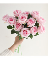 Großhandelslieferant Bietet Langstieligen Roten Samt-Kunstblumen-Einzelrosenstrauß mit Realistischem Design für Hochzeit, Zuhause und Valentinstag