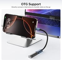 Adaptateur USB-C vers USB OTG de marque Biaze, tout neuf, avec alliage d'aluminium et sortie USB femelle pour MacBook Pro/Air iPhone 16 Pro Max/Plus/e/15