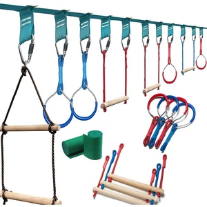 Giban, usine de source de <span class=keywords><strong>Ninja</strong></span> slack line, Course d'obstacles <span class=keywords><strong>Ninja</strong></span> <span class=keywords><strong>Slackline</strong></span> de 50 pieds, équipement de jeu en plein air pour enfants - Product Image 1
