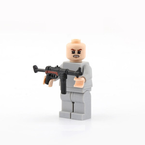 Figura de Soldado Militar en Miniatura de la Segunda Guerra Mundial, <span class=keywords><strong>Arma</strong></span> del Ejército MP40, Modelo de <span class=keywords><strong>Arma</strong></span> de Dos Colores, Bloques de Construcción de Juguetes - Product Image 2