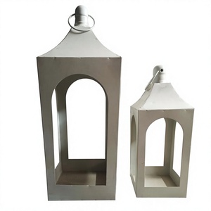 Juego de 2 Portavelas y Faroles Metálicos, Impermeables, Hechos a Mano, Ecológicos, Modernos, Decoración para Navidad, Bodas y Hogar 2025 - Product Image 1