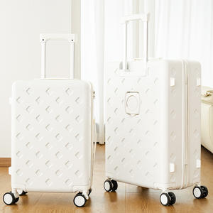 กระเป๋าเดินทางยงเชิง ขนาด 24 นิ้ว สีขาวคลาวด์ ล้อหมุนได้ ปิดด้วยซิป เหมาะสำหรับทุกเพศ รุ่นฤดูใบไม้ร่วง 2024 - Product Image 3