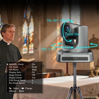 Caméra PTZ 4K avec suivi automatique IA, cadrage automatique et contrôle gestuel, zoom optique 20X, pour conférences, Zoom, Teams, églises et éducation
