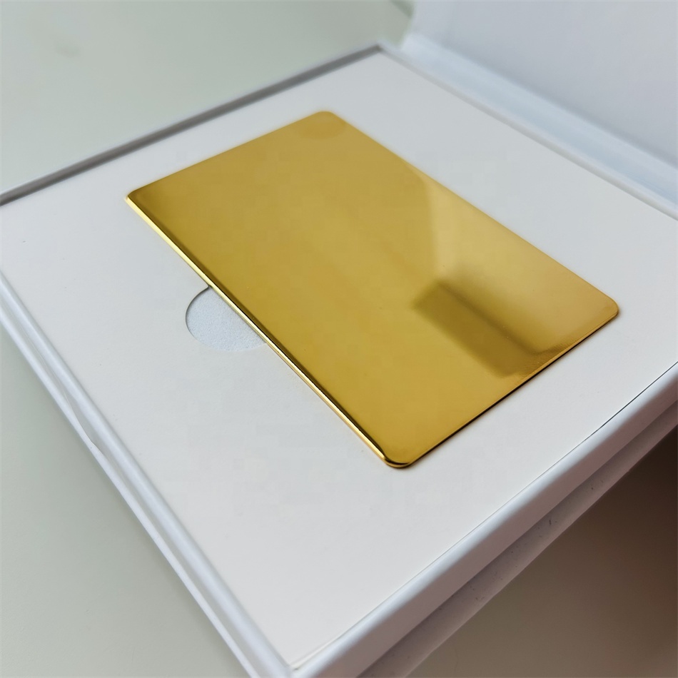 gold mirror nfc card 24k