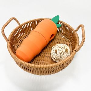Es-Pro Eco-Friendly Dog Toy Food Grade Silicone Carrot Grinding Teeth Pet Decompression Anxiety Prevention Bowl & <b>Feeder</b> - Product Image 2