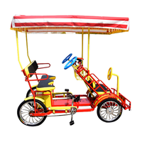 2024 vélo électrique à pédale à une rangée deux places touristique Surrey vélo quadricycle vélos avec ombre 48V voiture de tourisme