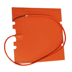 Plaque chauffante flexible pour imprimante 3D, adhésive en silicone, thermistance 100k à 1 face, trou central de 4 mm, câble de 1000 mm, 220V CE - Product Image 1