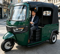 Mototaxi Eléctrico Semiabierto para Pasajeros, Vehículo de Tres Ruedas Multipasajeros para Transporte Urbano, Turístico y Comercial
