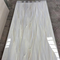 Plaque décorative en PVC UV marbré moderne imperméable 1220x2440mm pour panneaux muraux d'hôtel