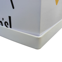 Comptoir promotionnel pliable en PP/ABS durable avec support métallique et logo personnalisé pour salon professionnel – Stable