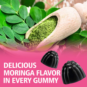 Gomitas de Moringa Sin Azúcar, Solución de Maltitol, Agua Purificada, Antioxidante, Refuerzo Inmunológico, Gomitas con Extracto Botánico de Moringa - Product Image 3