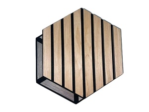 Panneau mural acoustique moderne en MDF auto-adhésif avec placage en bois <span class=keywords><strong>de</strong></span> chêne 3D, NRC 1.0, pour l'absorption acoustique des intérieurs d'écoles, d'hôpitaux et d'hôtels - Product Image 2