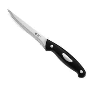 Cuchillo profesional para carne con mango completo de 4,5 pulgadas con pompón de baquelita de plástico 3 remaches de acero 3CR13 desechable de Metal inoxidable