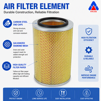 Filter Udara Lipat Kustom Efisiensi Tinggi Huahang, Presisi Tinggi 99,9% Efisiensi, Kerangka Baja Tahan Karat