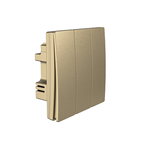 工厂3通道智能墙壁开关SS113R金RF433Mhz AC110-240V L/N 10A对，带动力开关，用于发光二极管/灯光控制 - Product Image 4