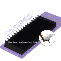 Extensions de Cils Volume Noir Foncé Mat SP EYELASH 0.05 Cachemire Fournitures pour Extensions de Cils Marque Privée Barquettes de Cils Individuels