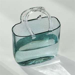 Florero de vidrio para decoración del hogar, texturizados bolsa personalizada de brotes, Vintage Ins, cerámica, conjunto moderno, nórdico, China - Product Image 3