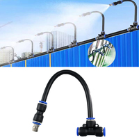 Système d'arrosage automatique à buse flexible de 20 cm, kit de refroidissement par pulvérisation à connexion rapide pour jardin, balcon, plante, nébuliseur