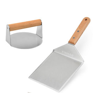 Prensa para <span class=keywords><strong>Hamburguesas</strong></span> Smash <span class=keywords><strong>de</strong></span> Acero Inoxidable 304 con Logotipo Personalizado y Espátula Ancha, Juego <span class=keywords><strong>de</strong></span> Prensas para <span class=keywords><strong>Hamburguesas</strong></span> Smash, Perfecto para Cocinar y Asar a la Parrilla - Product Image 1