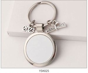 Wholesale Photo Sublimation <b>Keychain</b> Blank Personalization Custom DIY 2024 Class Graduate Gift Charm Metal Graduation Key Chain - Product Image 4