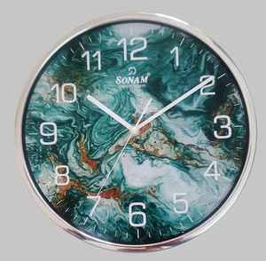 Horloge murale ronde moderne de 16 pouces, mince et élégante, pour le salon, le bureau et la décoration de la chambre, modèle 6747 - Product Image 2