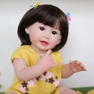 <span class=keywords><strong>NPK</strong></span>-Muñeca realista de cuerpo completo de silicona suave para niñas, muñeco de bebé de 55CM con pelo de peluca para regalo - Product Image 1