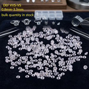 Diamantes Sueltos Cultivados en Laboratorio, Redondos, Blancos, de 0.8mm, 1mm, 1.1mm, Tamaño Melee, HPHT, Color D, Claridad VVS/VS, Calibrados, Venta al Por Mayor Global para Joyería - Product Image 1