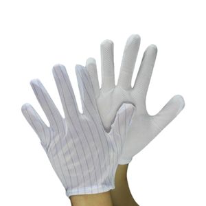 Утолщенные, износостойкие, двусторонние перчатки с точечным покрытием из полиуретана, антистатические, белые, мягкие, приятные для кожи - Product Image 3