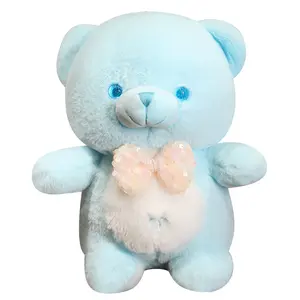 Neue Farbe Bär Puppe Plüsch tier Teddybär kleine süße Bogen Bär Kinder puppe