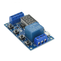 Module de relais DC 6-30V, interrupteur à temporisation, circuit de contrôle de cycle réglable, relais de temporisation d'arrêt 6V 9V 12V 24V