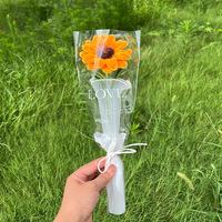 Bouquets de tournesol simples Cadeau de la Saint-Valentin Anniversaire Simulation créative de la journée des enseignants Fleur unique créative