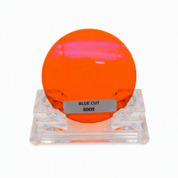 Lentilles optiques en résine 1.56 à deux parties, courbe de base 2C, teinte rouge orangé 8009, haute contraste, anti-lumière bleue, revêtement multicouche HMC
