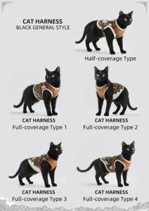 Pabrik Perlengkapan Hewan Peliharaan, Rompi Kucing Bersulam, Jaket <span class=keywords><strong>Harness</strong></span> untuk Berjalan, Anti Lepas - Product Image 3