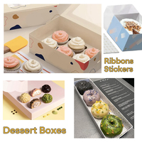 Boîte à pâtisserie personnalisée en carton alimentaire, boîte à pâtisserie, boîte à dessert, emballages pour aliments et pâtisseries