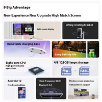 Téléviseur intelligent portable d'intérieur de 32 pouces, téléviseur LED mobile familial avec fréquence de rafraîchissement de 60 Hz, cabinet blanc, écran tactile intelligent