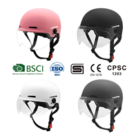 Nouveau design, casque de scooter électrique à 4 aérations avec visière, casque de cyclisme pour adultes, demi-visière pour casques