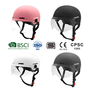 Thiết kế mới 4 lỗ thông hơi điện Scooter Mũ bảo hiểm với Visor trượt băng xe đạp Mũ bảo hiểm người lớn đi xe đạp nửa Visor cho mũ bảo hiểm - Product Image 2