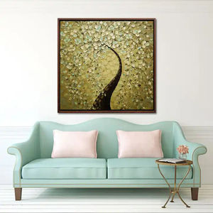 Hiện đại trừu tượng Vàng nở cây Acrylic vẽ tay các chủ đề hoa trên Vải Acrylic thân thiện với môi trường B & C nghệ thuật - Product Image 5