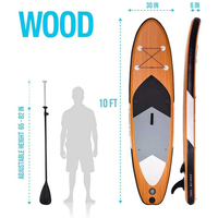 2022 Offre Spéciale nouveau design en bois gonflable stand up paddle board sup conseils bois gonflable paddleboard standup