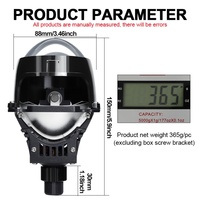 A9 Phare Bi-LED 3 pouces 60W à faisceau haut et bas avec lentille de projecteur pour voiture