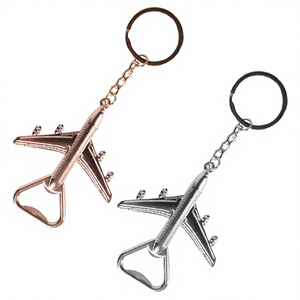 Gloway Vintage Style Unique Travel Souvenir Beer <b>Bottle</b> Opener Gift Novelty Zinc Alloy Metal <b>Mini</b> Airplane Keychain Heavy Duty - Product Image 4