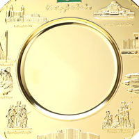 Support de tasse en métal et en bois gravé personnalisé, plaque de médaille de remise de Souvenir en relief doré