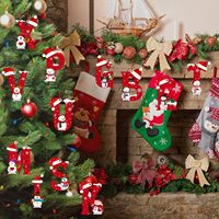 Ornements de Noël 2026, Ornements Alphabet, Décorations à suspendre pour sapin de Noël, Grandes lettres de 4,72 pouces, Ornements de Noël