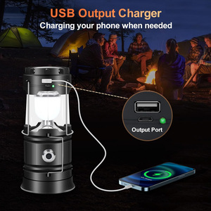 Lampe solaire de camping, éclairage extérieur, lampe torche, lampe de tente de camping, lampe torche LED rechargeable - Product Image 2