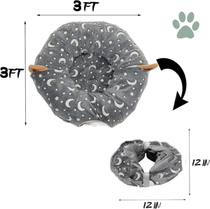 Glow Dark Kitty Spielzeug Katze Tunnel Bett Rohr Kissen Selbst leuchtende Flanell Stoff Solid Pattern Crinkle Plüsch Ball Colla psible Design - Product Image 2