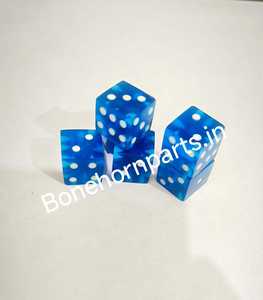 Dados de Juego Acrílicos Azules de Alta Calidad con Puntos Blancos, Accesorio Resistente para Juegos de Mesa - Product Image 2